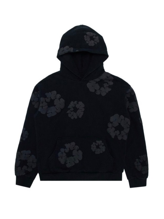 Other - Black and dark grey denim tear hoodie